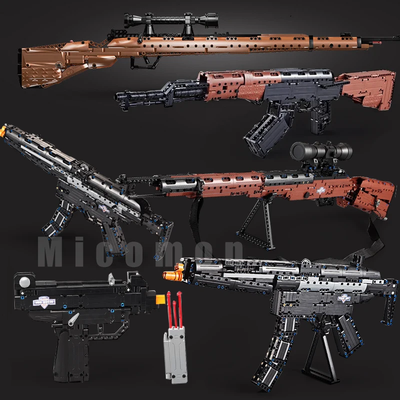 Игрушка PUBG M4A1 конструктор UZI kar 98K M6 AK47 винтовка спецназ военный мир 1 2 модели набор