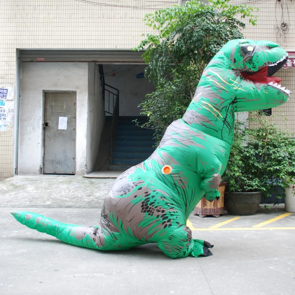 Adult Anime Cosplay T-REX Inflatable Costume Christmas Dress Dinosaur Animal Jumpsuit Halloween for Women Men |