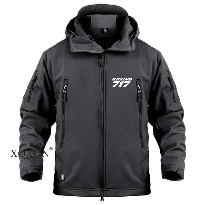 

New- Men&Women Jackets Outdoor Waterproof SoftShell Jacket 2022 Pilot Boeing 717 Print Windbreaker Ski Coat Hiking Coat KA704