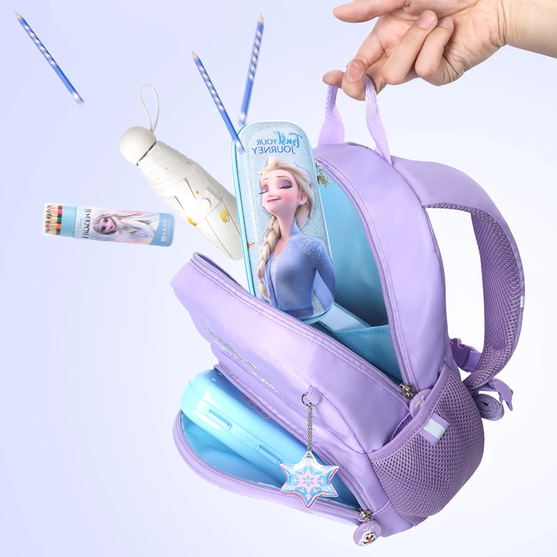 2021 Disney Frozen Kindergarten Bags For Girls Primary School Student Shoulder Orthopedic Backpack Elsa Anna Kids Gifts Mochilas
