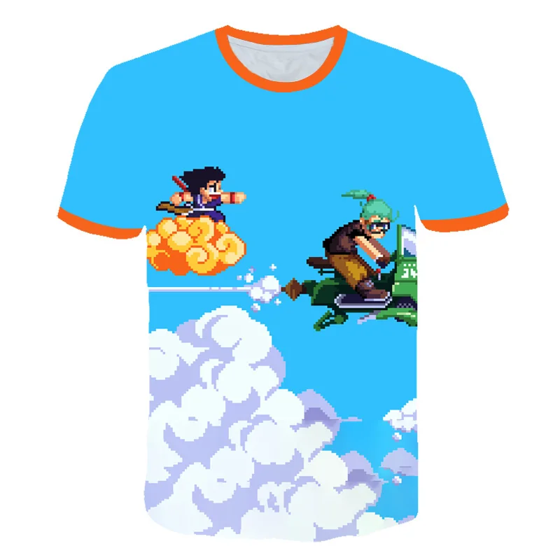 Милая Детская футболка с 3D принтом в стиле аниме Жемчуг дракона детская для