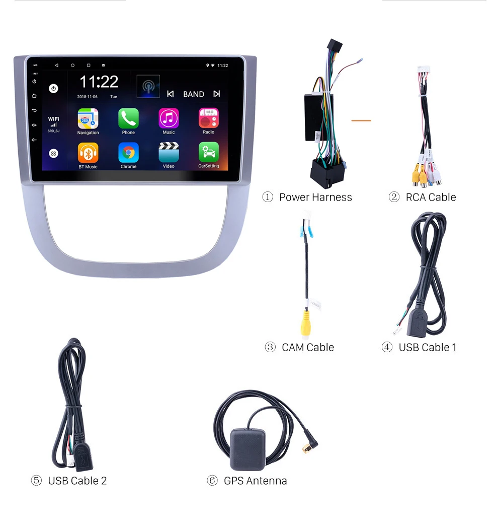 

For Buick FirstLand GL8 2005-2012 2 Din Car Radio Android 8.1 9 Inch Touch screen GPS Navigation Multimedia Player Headunit