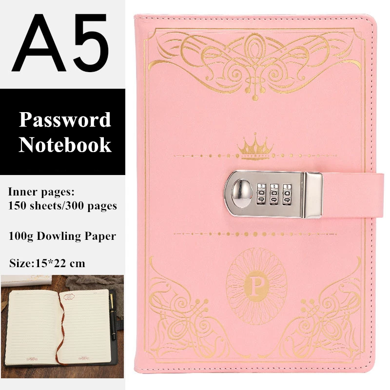 

Journa A5 Business Password Notebook Kawaii Classic European Planner Notepad School Office Supplies Stationery For Grils Boys