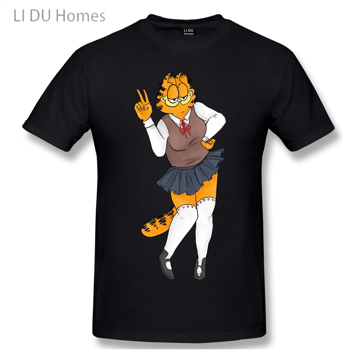 

LIDU Men Clothing Garfield Odie T-Shirt Colored Fashion Short Sleeve