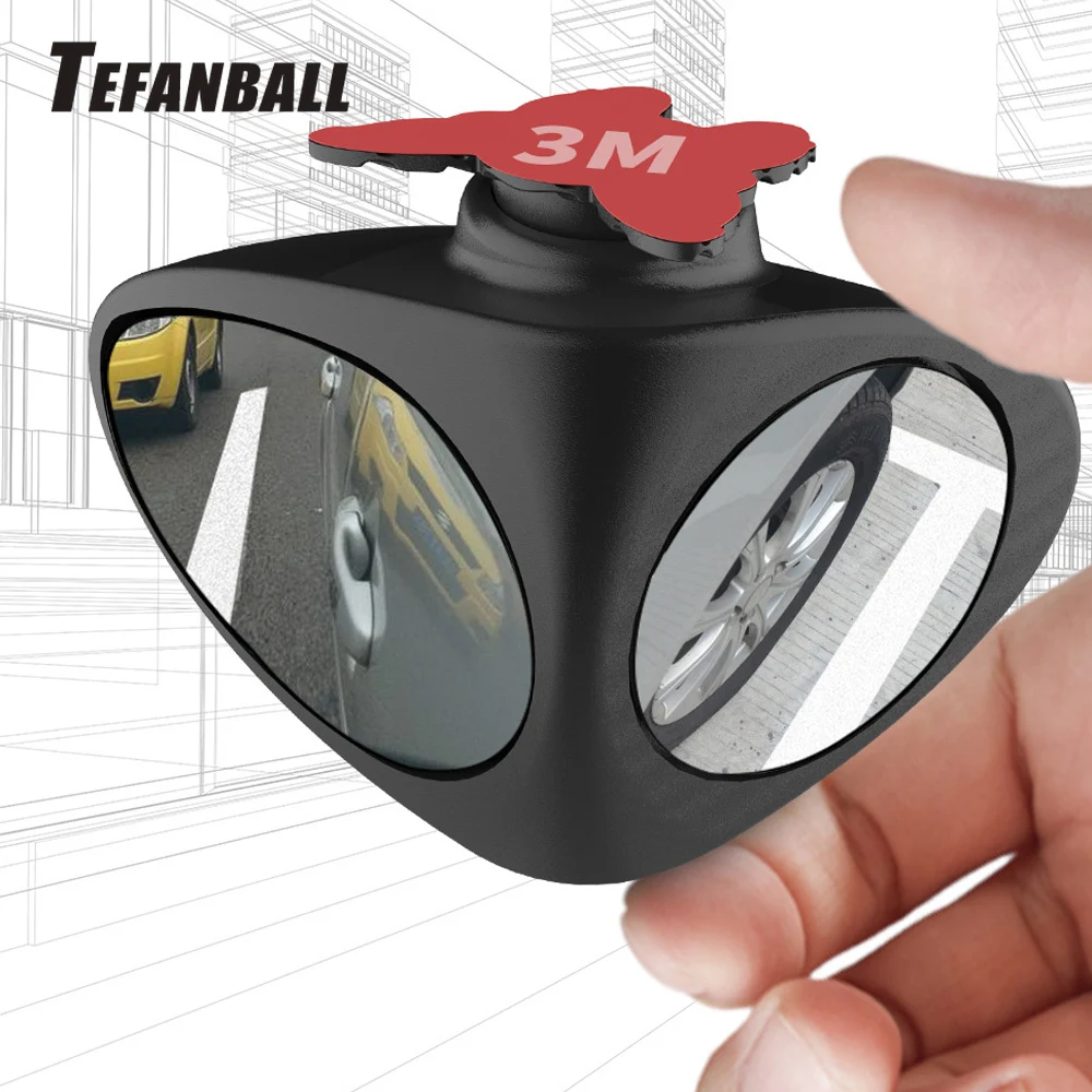 Выпуклое зеркало с поворотом на 360 градусов регулируемое заднего вида для слепых