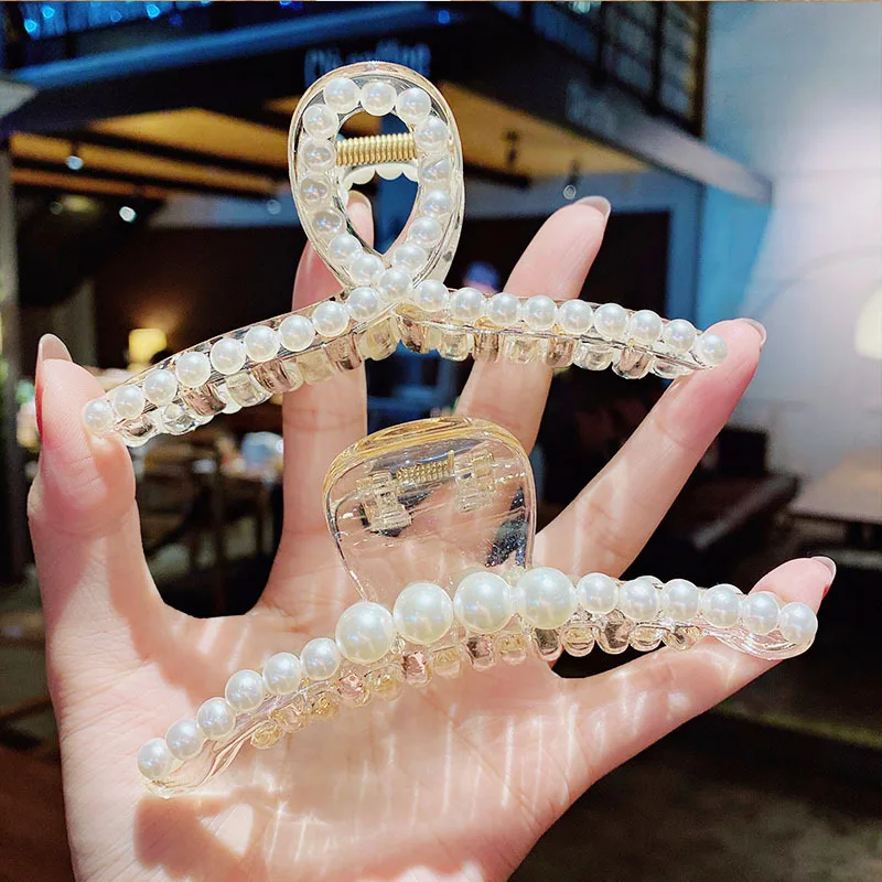 

Korean Fashion New Bohemia Ins Pearl Clip Catch The Hairpin Girly Temperament Head Headwear Hair Accessories Women Card Issuance