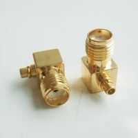mmcx to sma connector socket mmcx male to sma female plug 90 degree right angle mmcx sma gold plated coaxial coax rf adapters