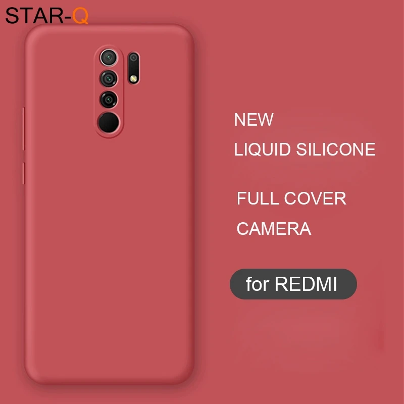 full cover liquid silicone phone case for xiaomi redmi note 8 pro 8t 8 t original soft protective back cases for redmi note8 pro