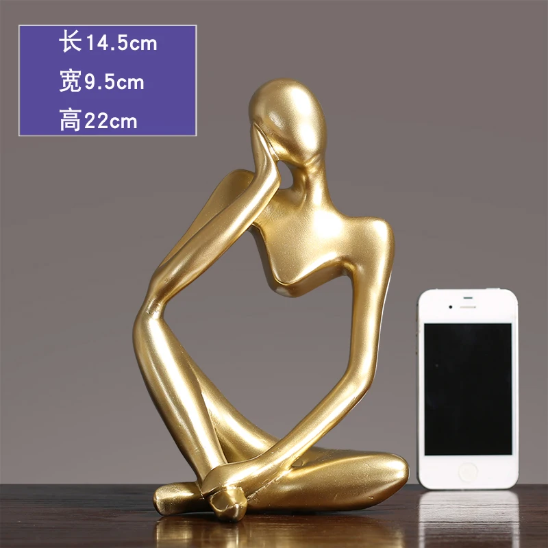 

Modern Minimalist Model Ornament Luxury Personality Abstract Golden Living Room Ornaments Crafts Decoracao Home Decor New DA60BJ