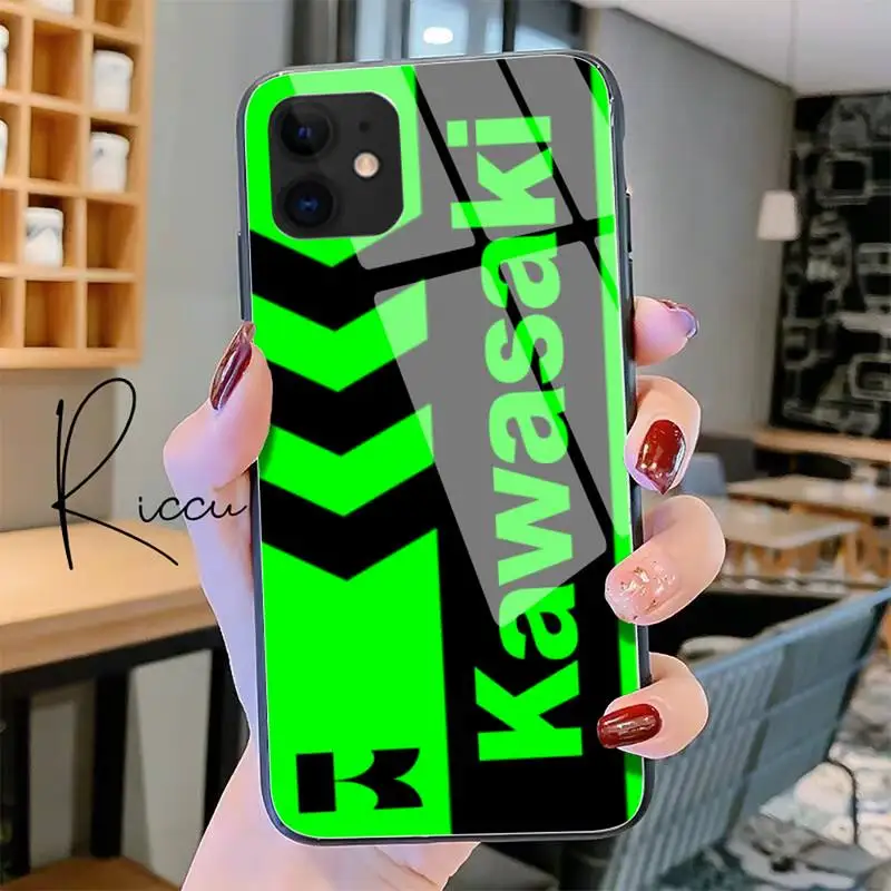 

Japanese Kawasaki Ninja Phone Case Tempered Glass For iPhone 11 Pro XR XS MAX 8 X 7 6S 6 Plus SE 2020 12 Pro Max Mini case