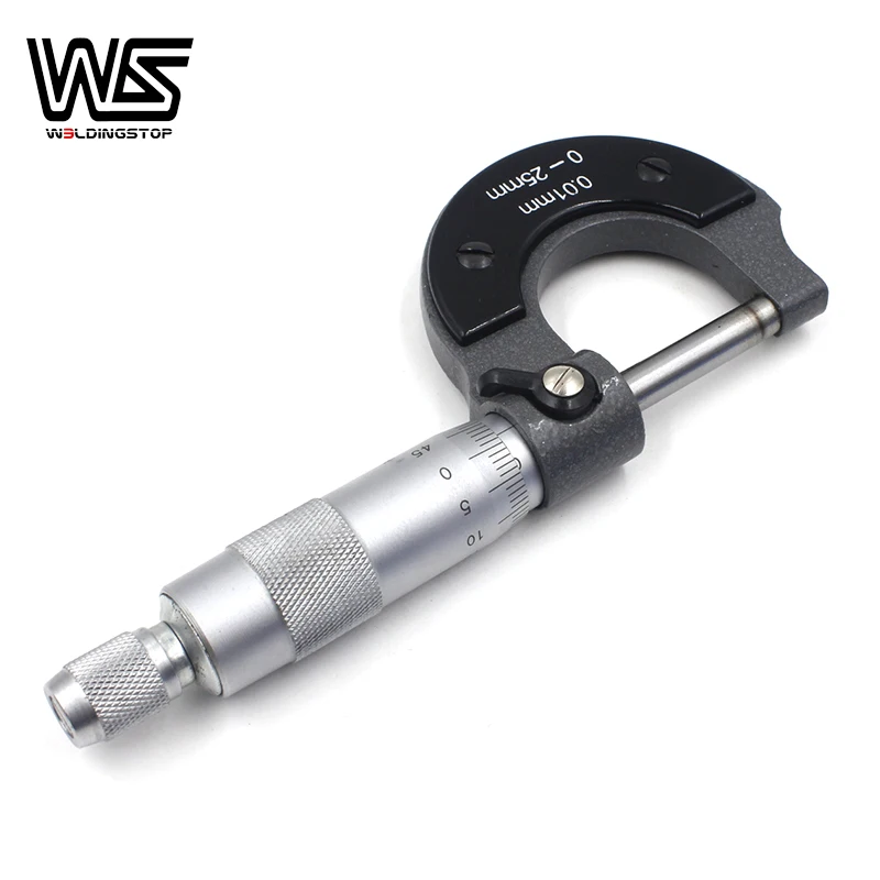 Микрометр 0-25 мм штангенциркуль экономичный твердый металлический каркас utside