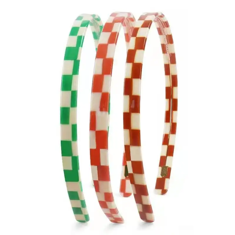 

Обруч для волос в шахматную клетку, с уксусной кислотой