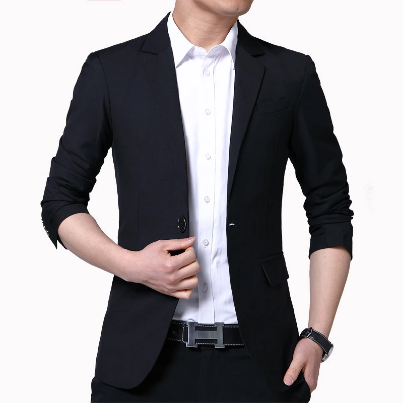 

BROWON Spring Autumn Suits Men Smart Casual Slim Fit Business Korean Solid Color Men Suits Professional Wear Mens Blazer Jacket