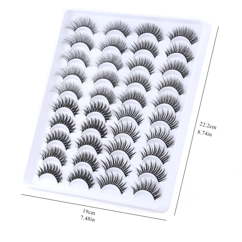 Ресницы норковые для наращивания натуральные Объемные Накладные ресницы 6D 20 пар