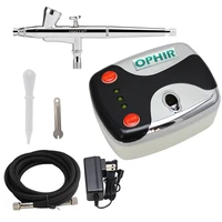 ophir black 12v dc portable airbrush kit 0 2mm airbrush compressor set for hobby painting cake decoration _ac002bac073