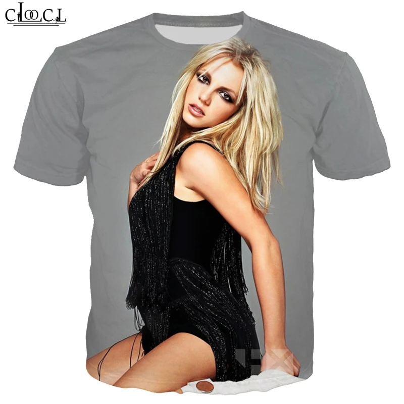 Популярная футболка со звездой Бритни Спирс с 3D принтом для мужчин и женщин