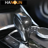 car styling carbon fiber color gear shift handle decoration cover trim for bmw 3 series g20 g28 2020 interior accessories