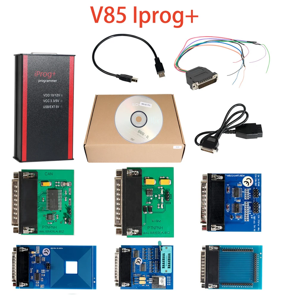

Newest V85 Iprog+ Iprog Pro Programmer Support IMMO + M-ileage Correction + Airbag Reset Replace Carprog Digiprog III Tango