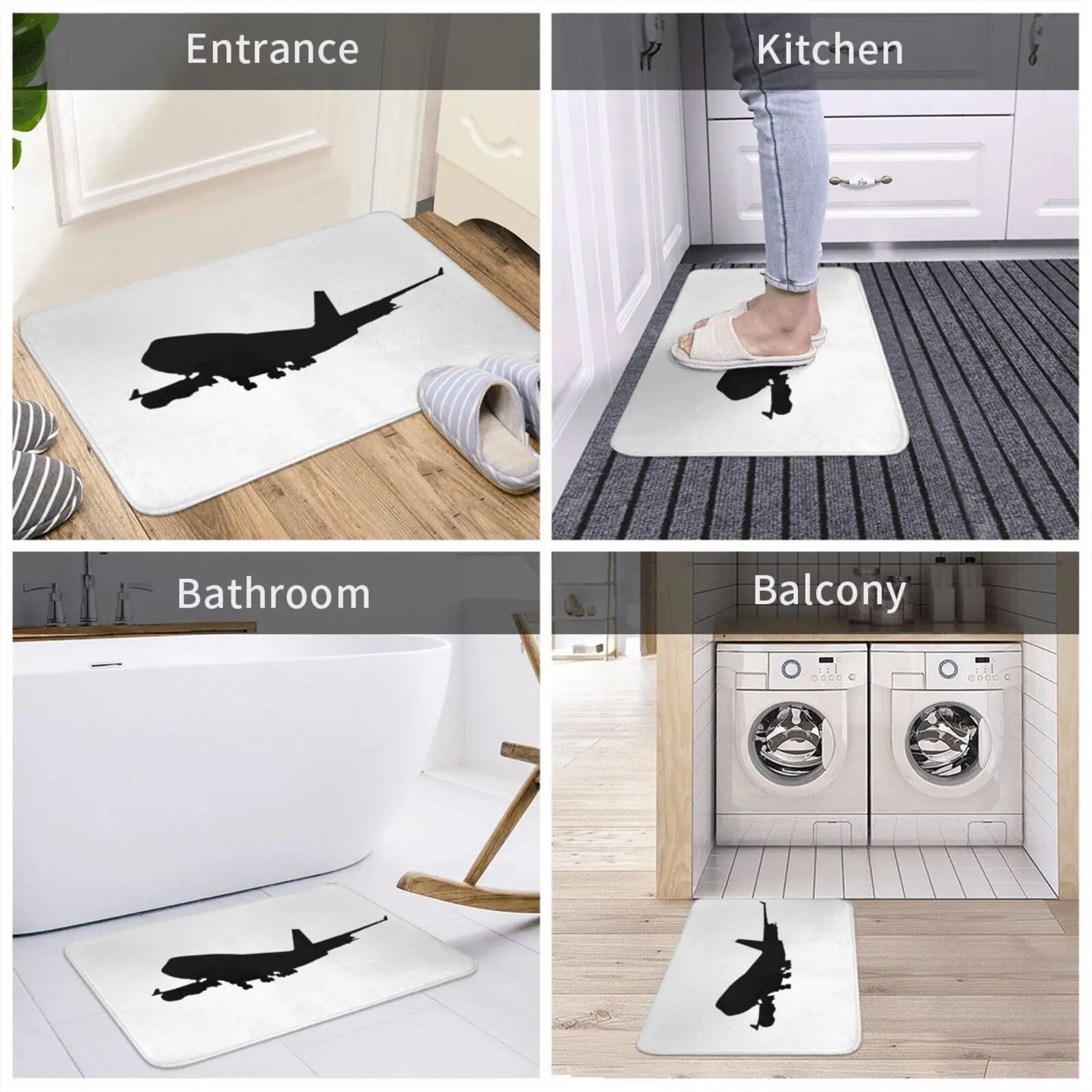 Boeing 747 Shadow Carpet Mat Rug Cushion Soft Airplane Aviation Flying Flight Thewingedllama Travel | Дом и сад