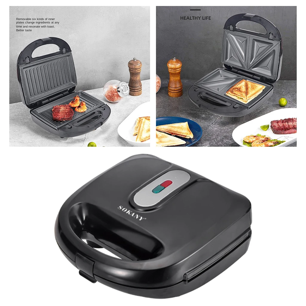 

Mini Waffle Maker Machine for Individuals Paninis Sandwiches Hash Easy to Clean Non-Stick Sides Compact Design