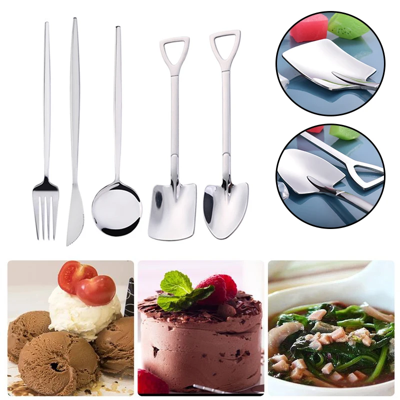 4pcs Tableware Set Mirror Silverware Set Stainless Steel Cutlery Kitchen Knife Spoon Flatware Western Dinnerware Set