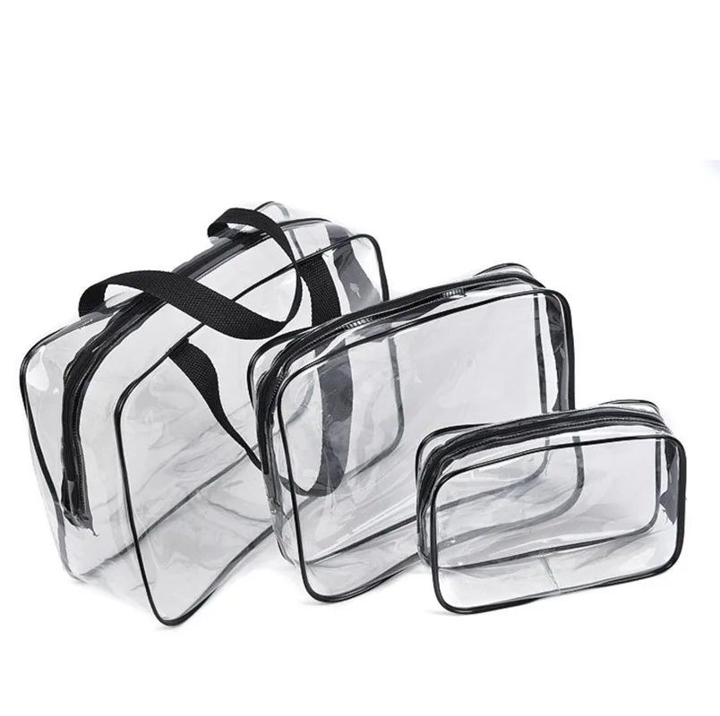 Прозрачный ПВХ сумка органайзер для поездок производства прозрачная косметичка