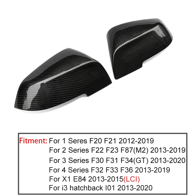 F30 заглушки для боковых зеркал заднего вида автомобиля из углеродного волокна BMW