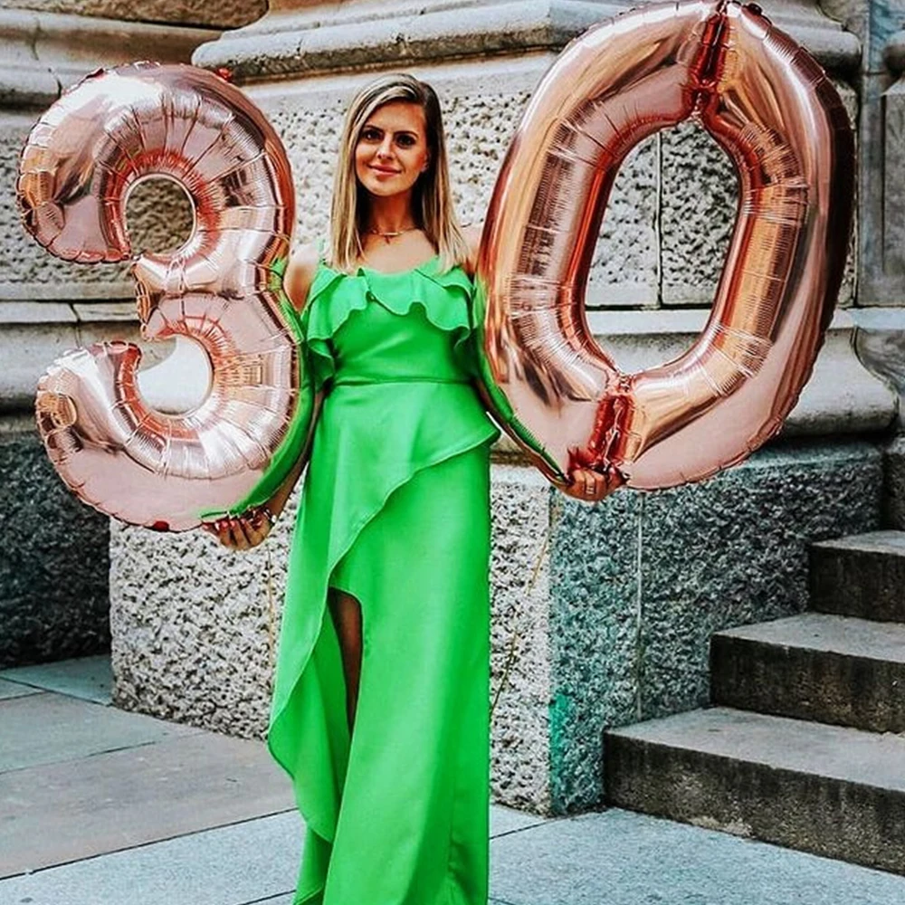 2 шт. фольгированные гелиевые шары с цифрами 16/30/40 дюймов|adult adult|adult birthday party