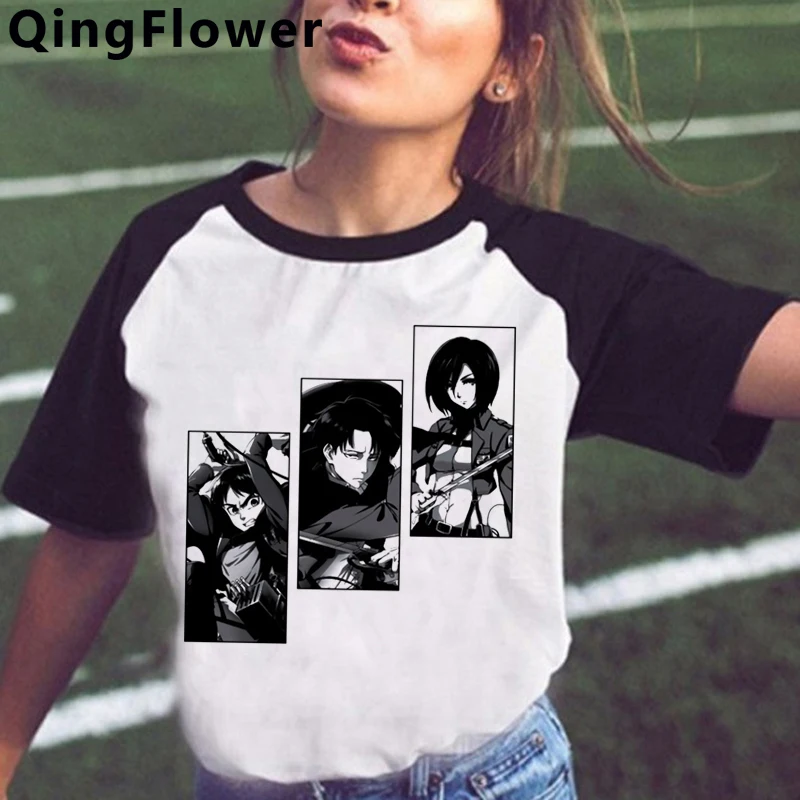 

Shingeki No Kyojin Attack on Titan Titan Attack t shirt women ulzzang aesthetic plus size vintage t-shirt graphic tees women