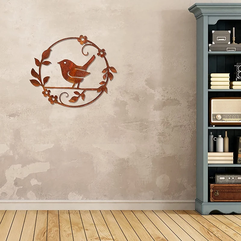 Wren Garden Decor Rusty Bird Gift Lover Metal - Wild Art | Дом и сад