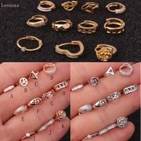 leosoxs 2pcs korean personality mini zircon small ear buckle body piercing jewelry