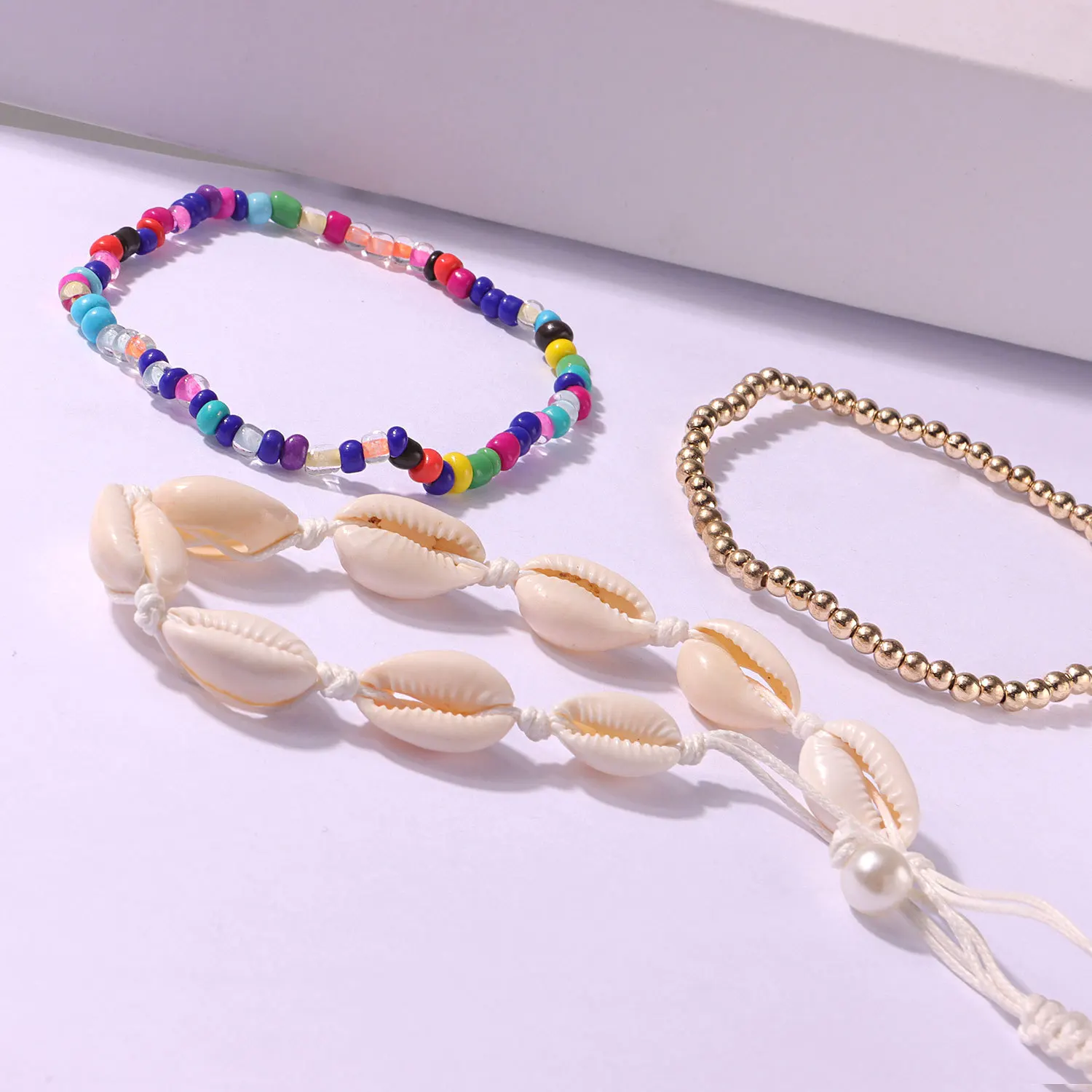 

Pearl Anklet Shell Beach Foot Leg Bracelet Rice Beads Ankle Bracelets For Women Fashion Jewelry