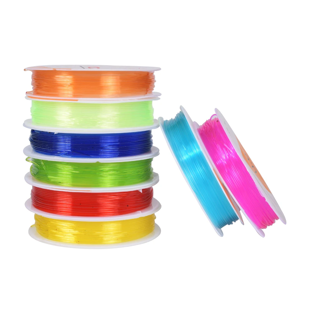Цветная эластичная Хрустальная леска 0 5 1 мм прочный эластичный рыболовный шнур