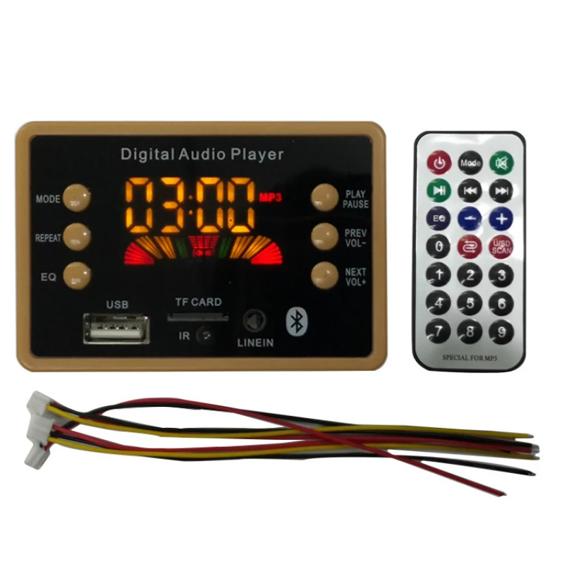 NEW Color screen Wireless Bluetooth-compatible 5.0 MP3 WMA Decoder Board Audio Module Support USB TF AUX FM EQ Function | Электроника
