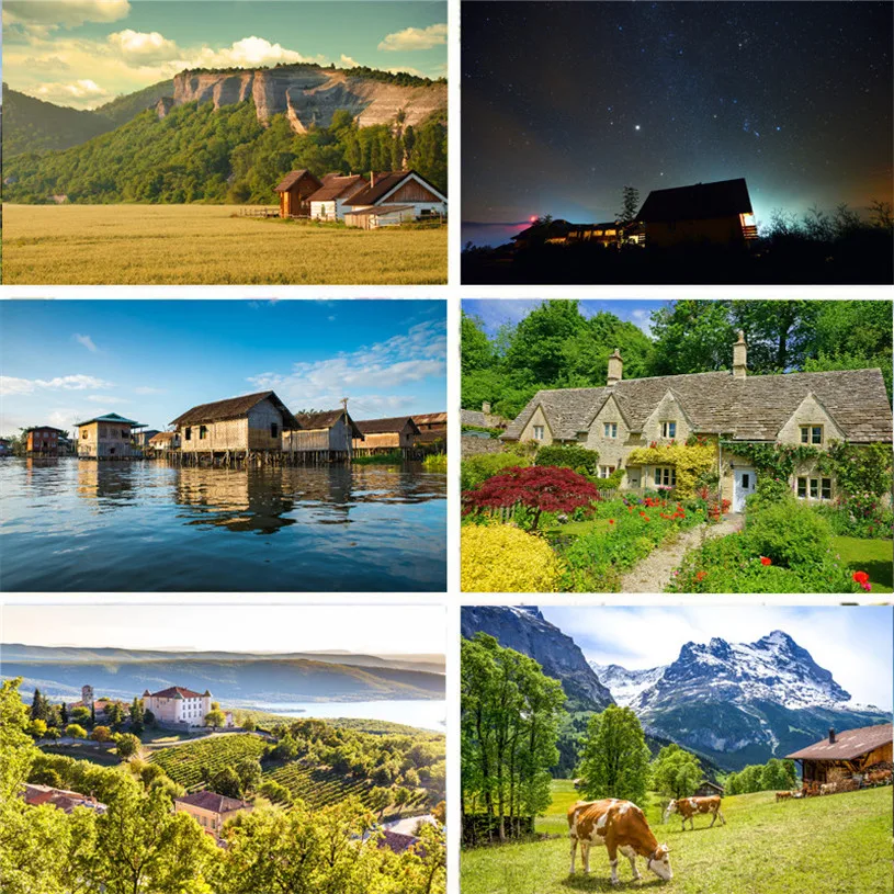 

Фон для фотостудии Nitree, природный пейзаж, горы, озеро, ранчо, Виниловый фон, ткань для свадебных фотографий, реквизит