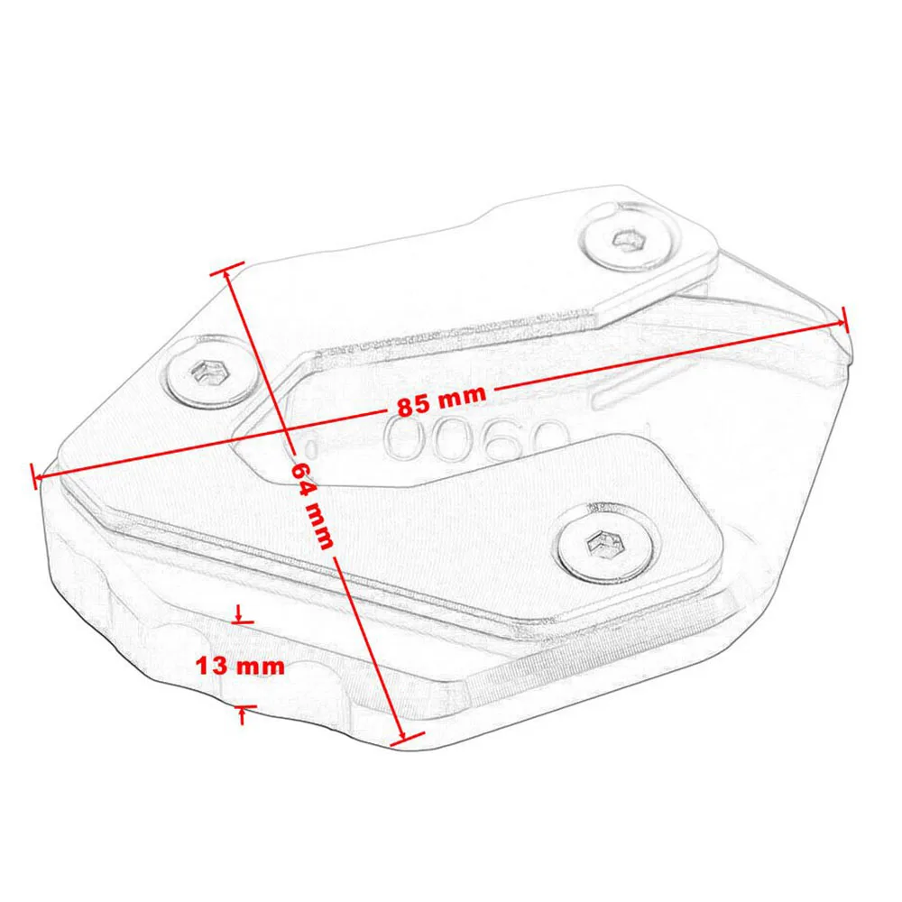 Motorcycle Enlarge Kickstand Side Stand Widening Base Extension Plate Pad For Yamaha MT 09 Tracer- XSR900