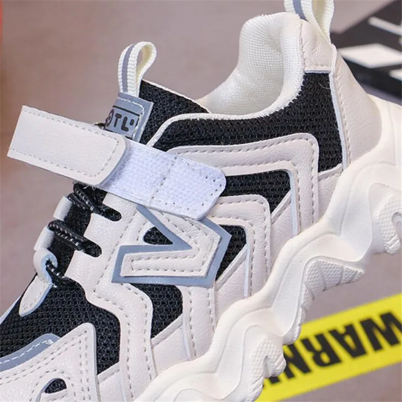 Детские кроссовки для мальчиков и девочек модная брендовая Повседневная дышащая