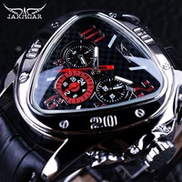 jaragar clock men sport watches top brand luxury automatic fashion male wristwatch red triangle 3 dial mechanical relojes hombre