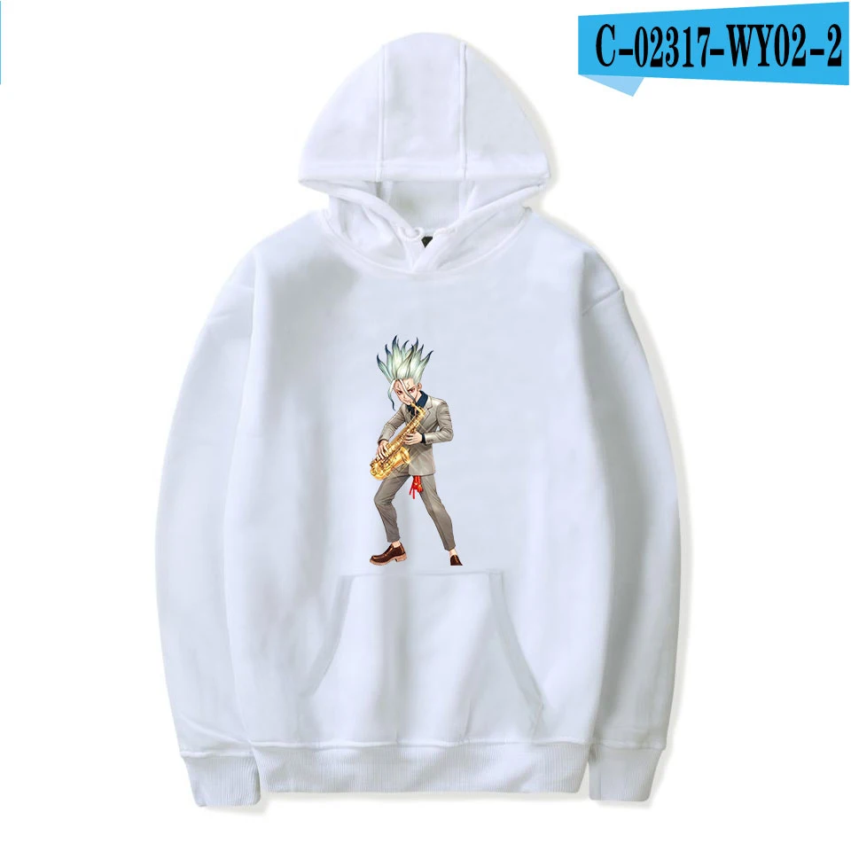 As shown Принт dr. stone Осенняя мужская модная толстовка с капюшоном популярная толстовка с капюшоном в стиле аниме для мужчин/женщин Удобная Повседневная Толстовка с капюшоном пуловер Горячая Распродажа - Цвет: As shown