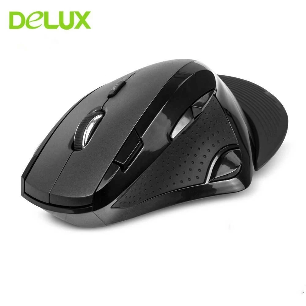 Delux M910GB 2,4G беспроводная мышь эргономичная Вертикальная мышь с 9 кнопками 2400 dpi со съемной подставкой для рук офисные Мыши для ПК ноутбука