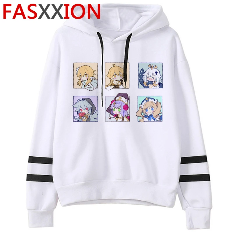 

Женская толстовка с капюшоном Game Genshin Impact Harajuku Kawaii Anime Смешные Толстовки Y2K в эстетическом стиле милый мультяшный свитшот с графическим прин...