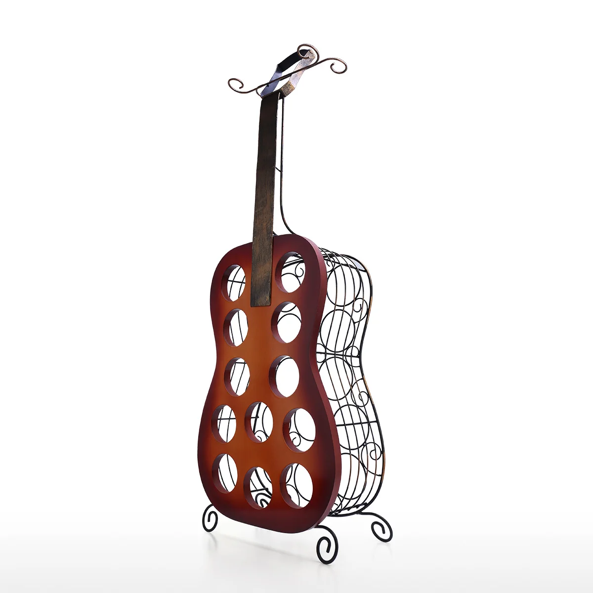 Tooarts 12 бутылок гитара винный шкаф художественное украшение креативный держатель