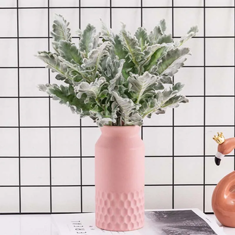 

Artificial Plant Silk Flower,39cm Large Silver Leaf Chrysanthemum, High Quality,Home PartyTabletop Flower Arrangement Decoration