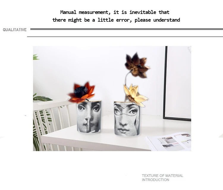 

Female Face Candle Holder Ceramic Pendulum Jewelry Milan Style New Classic Post-modern Bedroom Pendulum Jewelry Candle Holder
