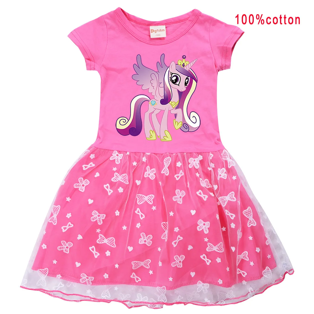 Детская футболка с коротким рукавом My Little pony для девочек марлевое платье Детские