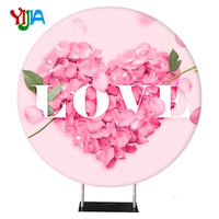 Hot sale Diy Dia 2m Custom Print  Event Circle Round Backdrop Frame Pillow Background  For Wedding Party Decoration Photography
