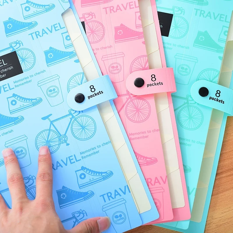 Папка для документов A4 с 8 карманами расширяющаяся офисная папка файлов