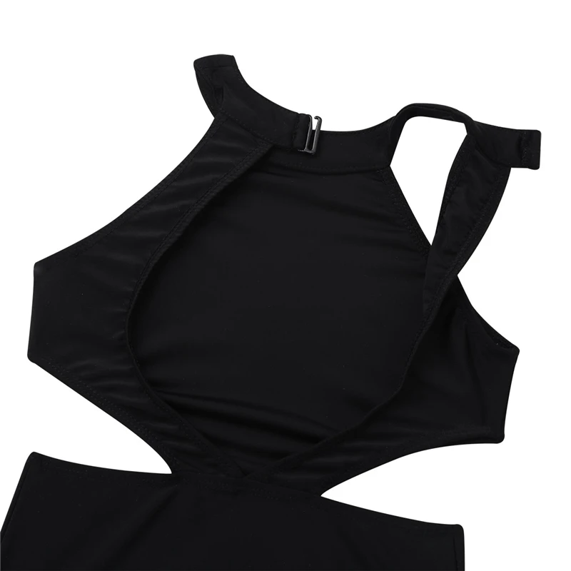 Girls Halter Hollow Waist Ballet Dress Leotards Kids Gymnastics Leotard Bodysuit Child Practice Stage Dance Costumes | Детская одежда и