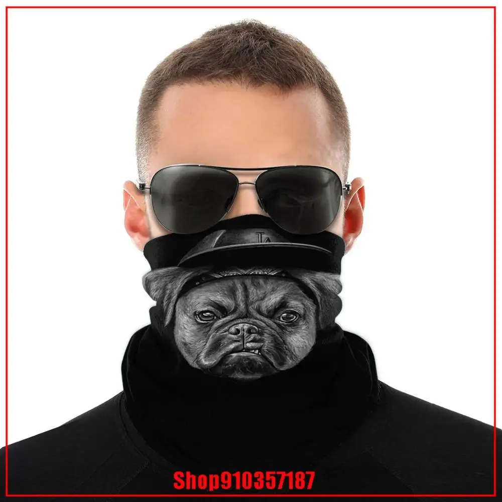 Чехол для мопса на половину лица ободок головной убор наружный защитный шейный
