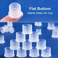 1000pcs high quality plastic tattoo ink cups caps 14mm clear self standing ink caps tattoo pigment cups supply free shipping